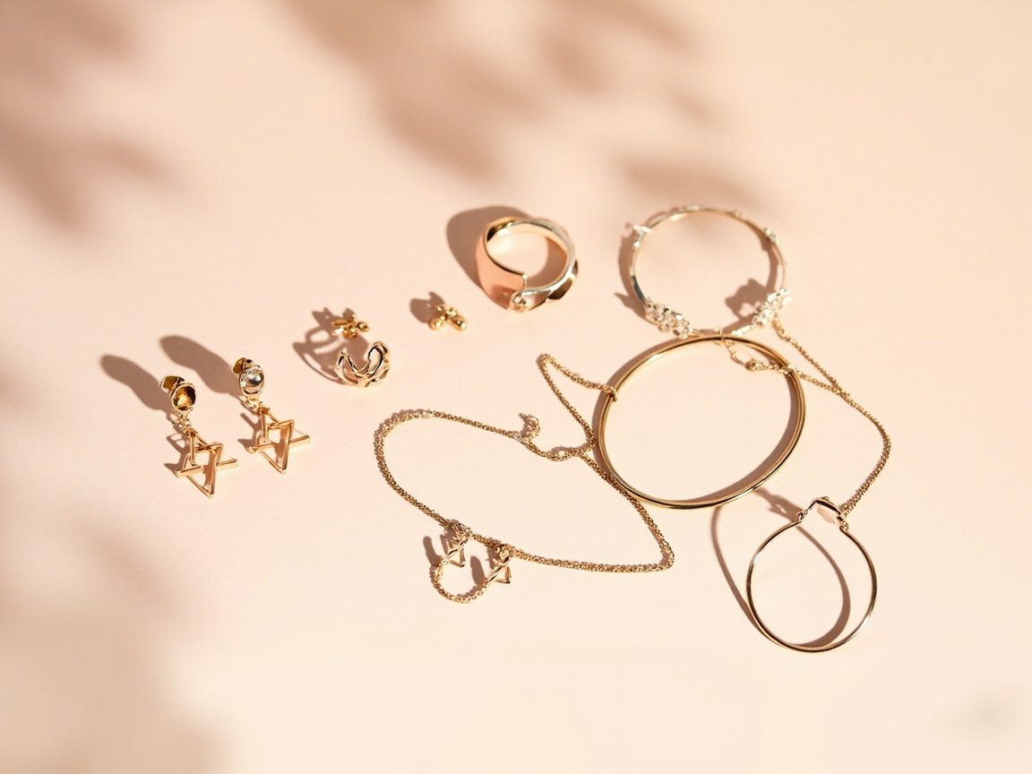 Custom fashion jewelry collection — earrings, necklaces, bracelets